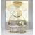 Išskirtinė minkšta, prabangi, glamūrinė, smėlio spalvos, auksinė sofa EMPORIO 