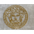 Exclusive carpet, with a medusa face, for the living room, dining room, Greek pattern, beige, gold MEDUSA GOLD 
