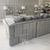 Šiuolaikinė EMPORIO kampinė sofa apmušta sidabro, pilkos spalvos 