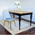 Glamorous table, elegant, wooden, classic for the dining room, non-extensible, glossy, white MILANO