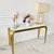 Modern glamor console with a glass top, gold ELITE