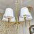 Żyrandol glamour ANGELO 60 cm nowojorski, lampa sufitowa klasyczna z białymi abażurami do salonu, sypialni złoty OŚWIETLENIE