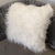 Elegant pillow Pelo 45x45, white fabric, for the bedroom, living room