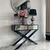 VIKI mirror console, glamorous, modern, black  or white with high gloss silver