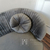 Modern sofa, for the living room, pleated, classic, glamor, gray DONNA