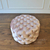 Upholstered pouffe, round, glamorous, quilted CLOTILDE