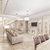 Išskirtinė 3 vietų glamūrinė sofa, minkšta, prabangi, dizainerio, smėlio spalvos, auksinė EMPORIO 226cm OUTLET 