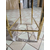 Luxurious island stool, glamor in velvet fabric beige gold AZURO OUTLET