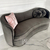 Šiuolaikinė sofa, skirta svetainei, klostuota, klasikinė, glamūrinė, pilka DONNA 
