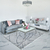 Modern, designer carpet for the living room, for the bedroom, glamor, grey, STRIPES SILVER 