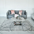 Moderner Designerteppich für das Wohnzimmer, für das Schlafzimmer, Glamour, Grau, STREIFEN SILBER 