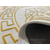 Medusa face round rug for living room, dining room, greek pattern, beige, gold MEDUSA GOLD 180cm 