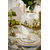 Graži apatinė lėkštė, dekoratyvinis padėkliukas, su kamuoliukais, stalo stovas, balta ir auksinė 