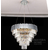 Żyrandol glamour wiszący, ekskluzywna lampa kryształowa, okrągła, srebrny ROYAL LICHT