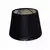 Black lampshade for a bedside lamp, glamor, round, conical, velor with a silver finish 25 cm