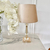Lampshade for a table lamp, glamor, round, conical, beige velor 25 cm