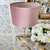 Lampshade for a table lamp pink velor glamor cylinder 45 cm 