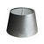 Lampshade gray velor round glamor cone 35 cm 