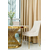 Designtisch ANTONIO 130 cm Rundstahl für das Esszimmer mit weißer, schwarzer Marmorplatte, modernes Glamour-Gold 