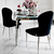 Glamor chair for the dining room, steel straight legs, comfortable, modern, exclusive, black, silver, gold LOUIS