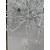 Glamor wall lamp, exclusive designer wall lamp in a modern style, silver RAIN 