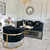 Juodo aukso žavingas modernus stilingas dizainerio fotelis BENT OUTLET svetainei ir valgomajam