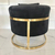 Juodo aukso žavingas modernus stilingas dizainerio fotelis BENT OUTLET svetainei ir valgomajam 