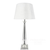 Kristall-Glamour-Tischlampe, für das Schlafzimmer, Nachttischlampe, New York, niedrig, silber CRISS S 