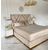 Upholstered glamor bed, modern, with a gold slat, beige 180x200cm IMPERIAL