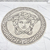 Runder Teppich mit Medusa-Gesicht für Wohnzimmer, Esszimmer, griechisches Muster, grau MEDUSA SILVER 180cm 