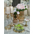 Gold glass table ice cooler with handles 