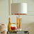 Lampa stołowa glamour, ekskluzywna, nowojorska, modern classic, biały abażur, nowoczesna, złota SOFIA
