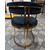 Prabangi glamour kėdė, plieninė, valgomajam, tualetiniam stalui, dizaineris, modernus juodas auksas MARCO OUTLET 