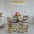 Krzesło glamour luksusowe, stalowe, do jadalni, do toaletki, designerskie, nowoczesne szare złote MARCO OUTLET