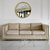 Sofa glamour do salonu, designerska, ekskluzywna, luksusowa ze złotymi listwami MONACO
