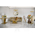 Moderni sofa svetainei, dizainerė, išskirtinė, glamūrinė, su aukso skersiniais MONACO