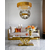 Stolik kawowy glamour, nowoczesny,  biały marmur, złoty stolik LV COLLECTION