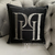 Decorative pillow 40x40, with the PH logo, black, silver, 