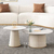 Coffee table, round, designer, glamor, for the living room, beige, gold, KENDALL table set 