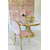 Išskirtinė kėdė vestuvių salei, vestuvėms aukso baltos spalvos glamūras, patogi, banketinė kėdė RING 