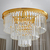 Modern glamorous crystal ceiling chandelier, gold GLAMOR