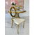 Išskirtinė kėdė vestuvių salei, vestuvėms aukso baltos spalvos glamūras, patogi, banketinė kėdė RING