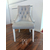 Krzesło szare glamour z pikowanym oparciem, klasyczne, do jadalni, z kołatką, nowojorskie, nowoczesne, srebrne PRINCE II 