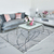 Modern, designer carpet for the living room, for the bedroom, glamor, grey, STRIPES SILVER