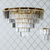 Modern glamorous crystal ceiling chandelier, gold GLAMOR 