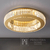 Crystal, gold, designer ceiling lamp, exclusive in a modern style, round, ring, ceiling lamp ECLIPSE 50 cm 