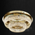Crystal, gold, designer, exclusive ceiling lamp in a modern style, round, ring, ceiling lamp BELLINI 