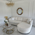 Modernes Glamour-Sofa, mit zwei Chaiselongues, für das Wohnzimmer, abgerundetes, klappbares, bequemes Bouclé-Ecksofa PARIS DOUBLE 