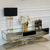TV cabinet CHICAGO gold on metal legs, New York glamor, mirror