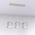 Crystal chandelier, glamor pendant lamp, oblong, gold, designer, exclusive, with glass shades, over the island STARS L 